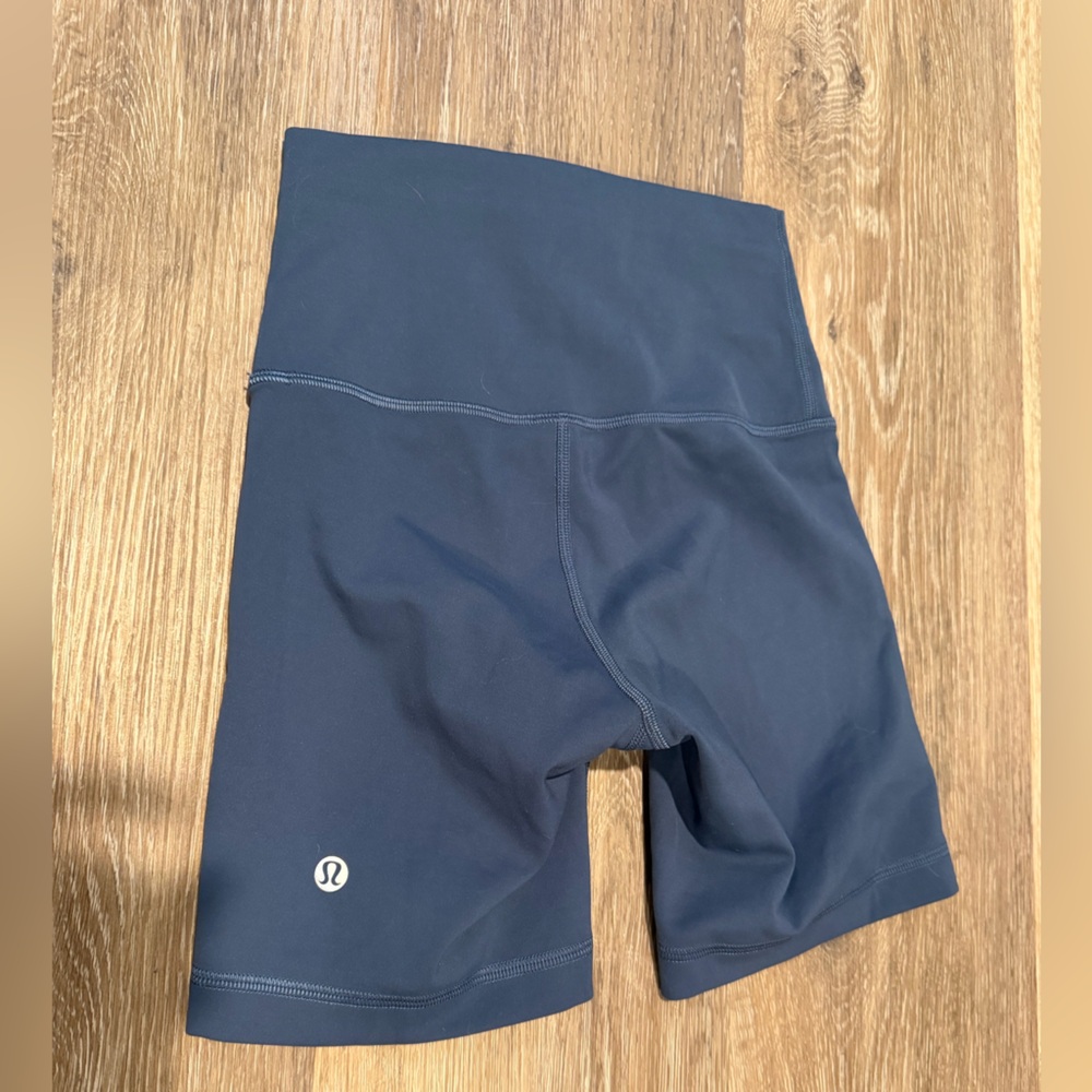 Lululemon light Navy High-Rise Biker Shorts